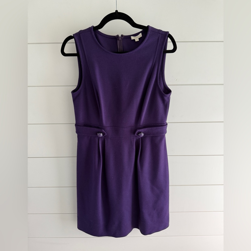 Shoshanna Deep Purple Ponte Dress, Size 10